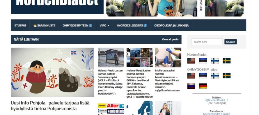 Helena-Reet: Vi öppnade webbsajterna NordenBladet.fi och NordenBladet.se!! Intresset för sajten NordenBladet är stort och varje dag tänker vi – vart ska vi nu? Vad blir det näst?