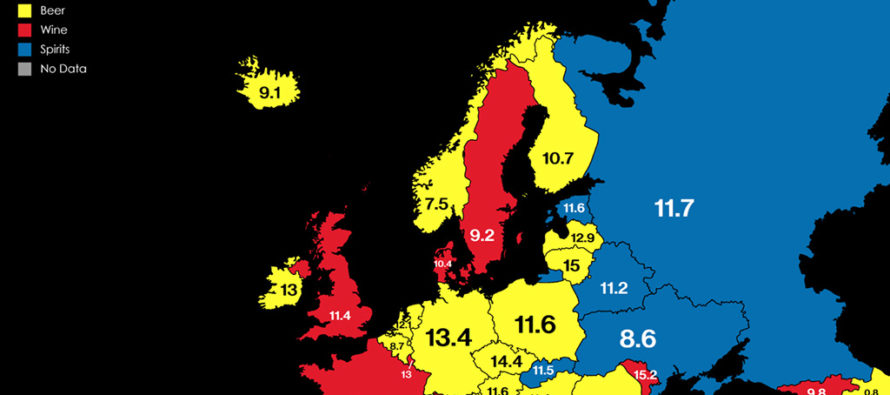 WHO:s diagram över dryck: vad folk dricker, var, vad och hur mycket